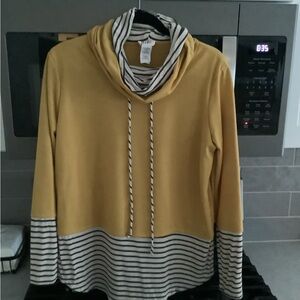 BIBI  Striped Yellow and Black Women's top
Size small